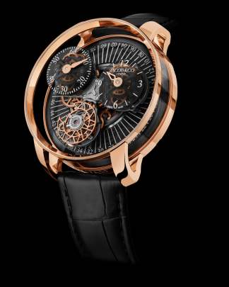 Jacob & Co. Astronomia Regulator (Rose Gold & Black Edition) (Reference: AR200.40.AA.AE.A) 