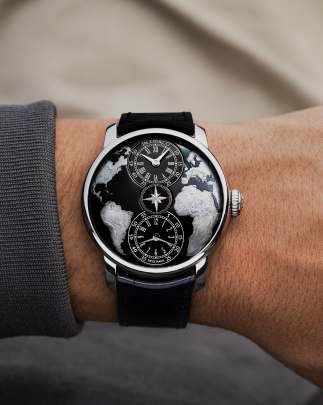 Jacob & Co. The World Is Yours Dual Time Zone (Platinum & Black Dial Edition). 