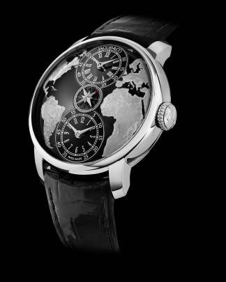 Jacob & Co. The World Is Yours Dual Time Zone (Platinum & Black Dial Edition). Jacob (B)