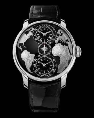 Jacob & Co. The World Is Yours Dual Time Zone (Platinum & Black Dial Edition). Jacob (B)