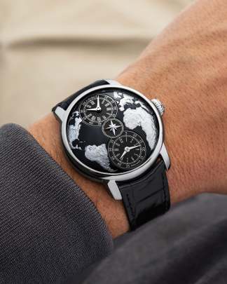 Jacob & Co. The World Is Yours Dual Time Zone (Platinum & Black Dial Edition). Jacob (B)