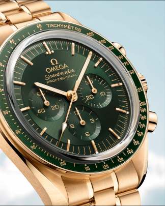 Omega Speedmaster Moonwatch Professional featuring an 18K Moonshine™ Gold case Omega