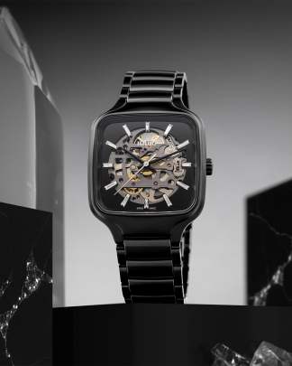 Rado True Square Automatic Skeleton Black High-Tech Ceramic Watch Rado
