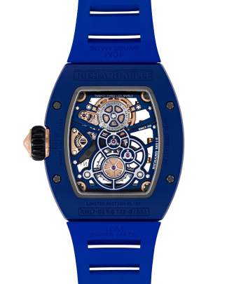 Richard Mille RM 17-02 Tourbillon featuring a vivid blue TZP ceramic Watch Richard Mille