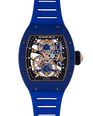 Richard Mille RM 17-02 Tourbillon featuring a vivid blue TZP ceramic Watch Richard Mille