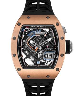Richard Mille RM 30-01 featuring a striking tonneau-shaped 18K rose gold Richard Mille