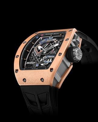 Richard Mille RM 30-01 featuring a striking tonneau-shaped 18K rose gold Richard Mille