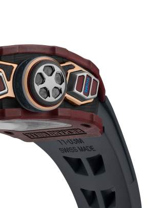 Richard Mille RM 41-01 Tourbillon Soccer featuring a striking red carmin Basalt TPT® case Watch Richard Mille