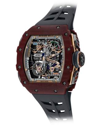 Richard Mille RM 41-01 Tourbillon Soccer featuring a striking red carmin Basalt TPT® case Watch Richard Mille