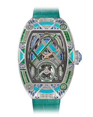 Richard Mille RM HJ-02 Green Gambit high-jewelry automatic tourbillon watch Richard Mille