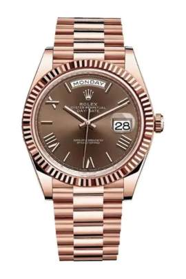 Rolex Day-Date 228235 President 40mm Rose Gold Chocolate Roman Dial Watch Rolex