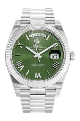 Rolex Day-Date 40mm President Platinum Green Roman Dial  Rolex